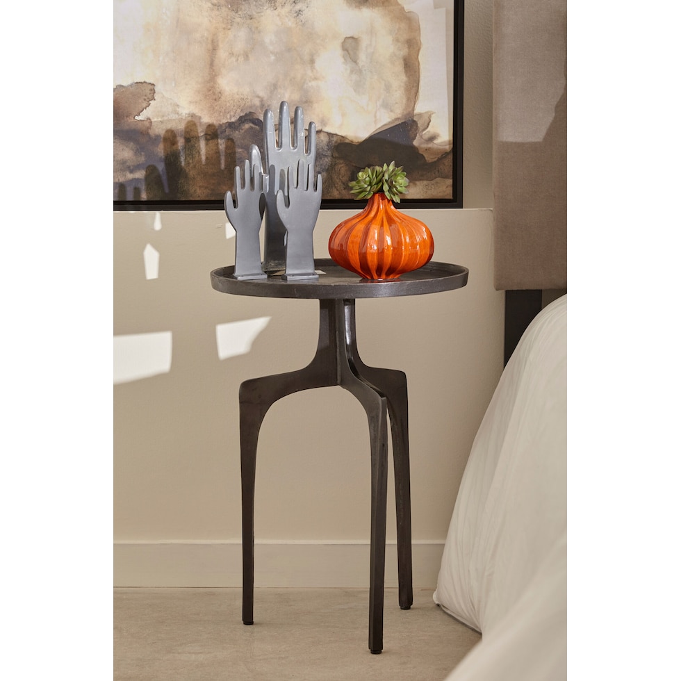pascal dark brown accent table   