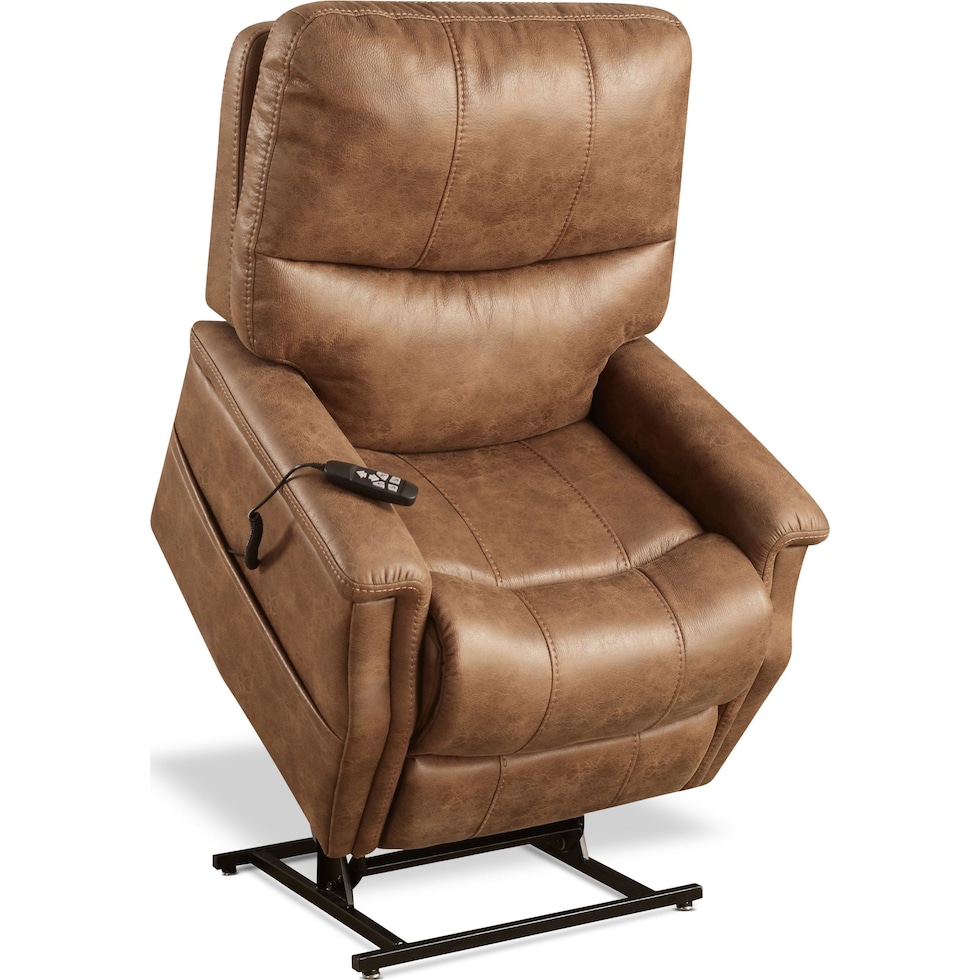 pasco light brown power lift recliner   