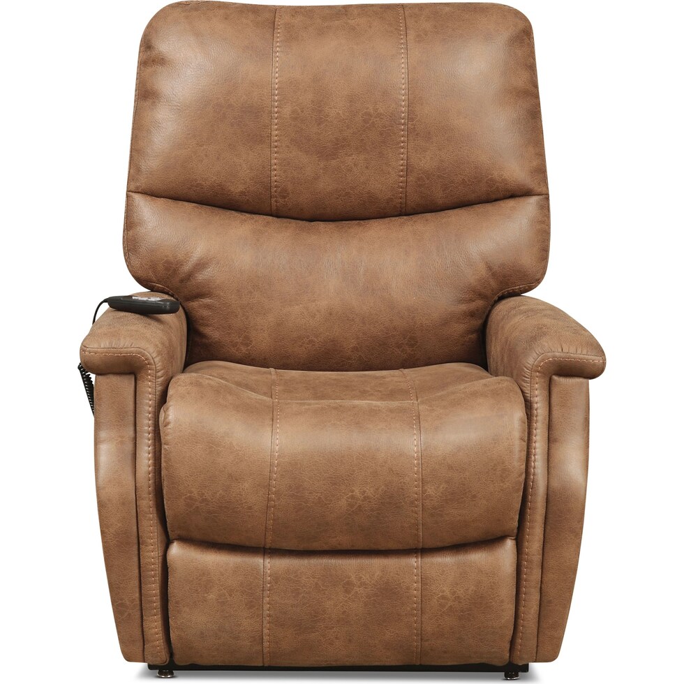 pasco light brown power lift recliner   