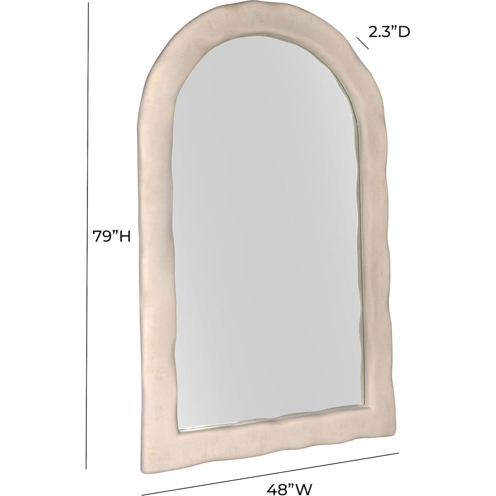 patricia cream floor mirror   
