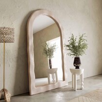 patricia cream floor mirror   