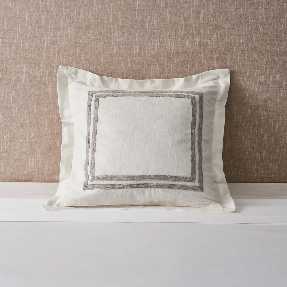 patrina ivory pillow sham   