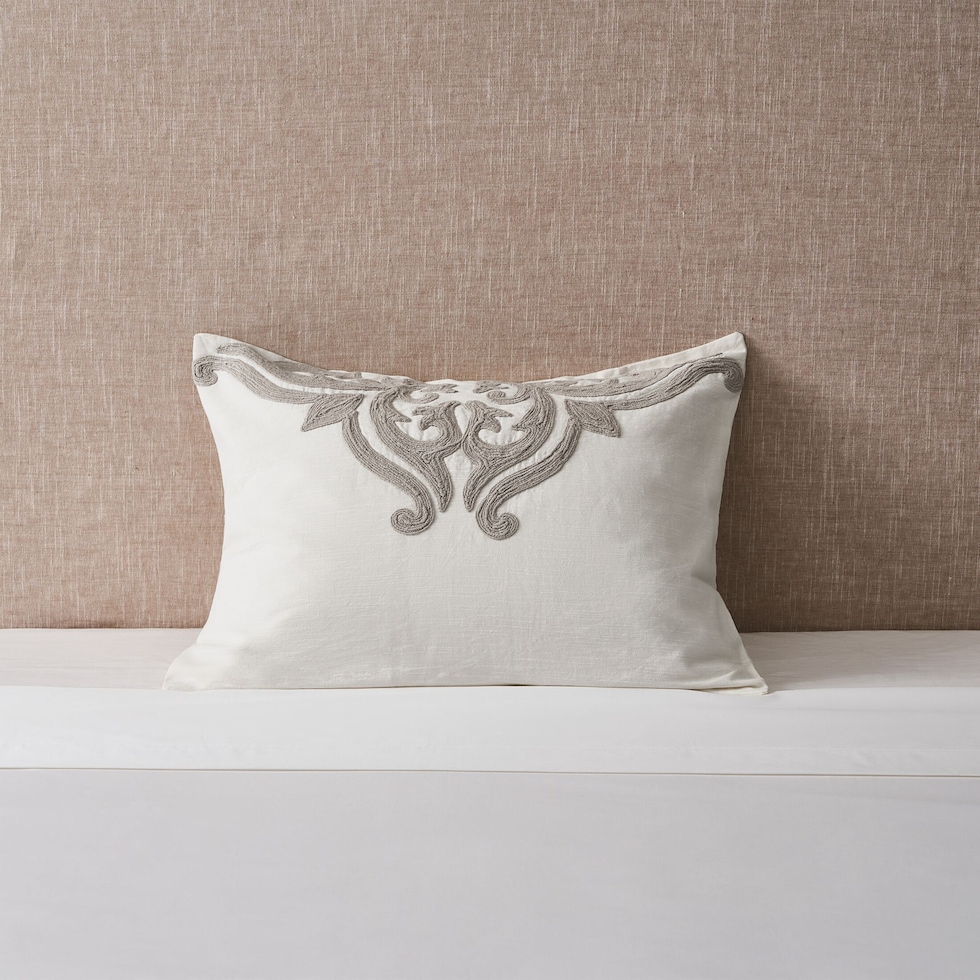patrina ivory pillow sham   