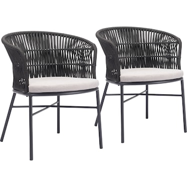 Pax Outdoor Set of 2 Dining Chairs