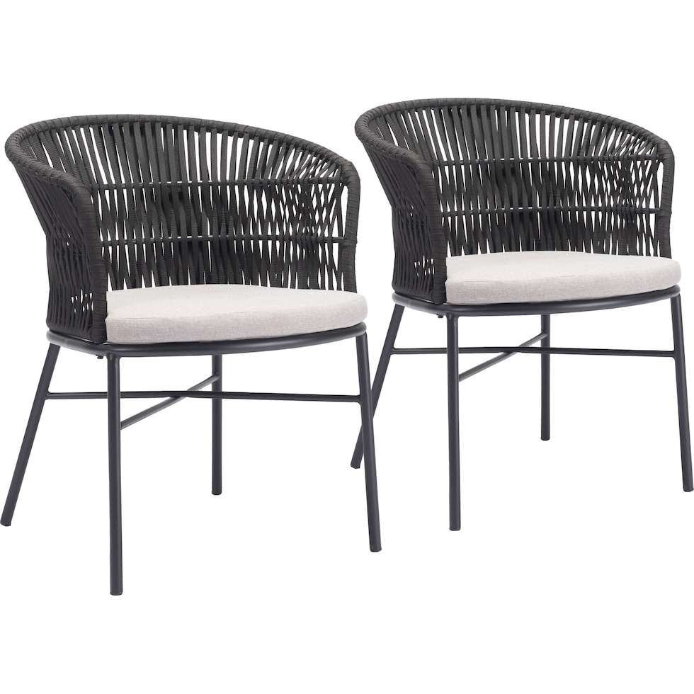 pax black outdoor dining chair   