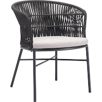 pax black outdoor dining chair   