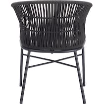 pax black outdoor dining chair   