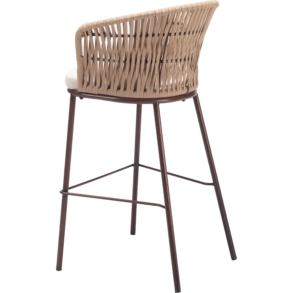 pax light brown outdoor bar stools   