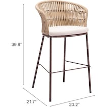 pax light brown outdoor bar stools   