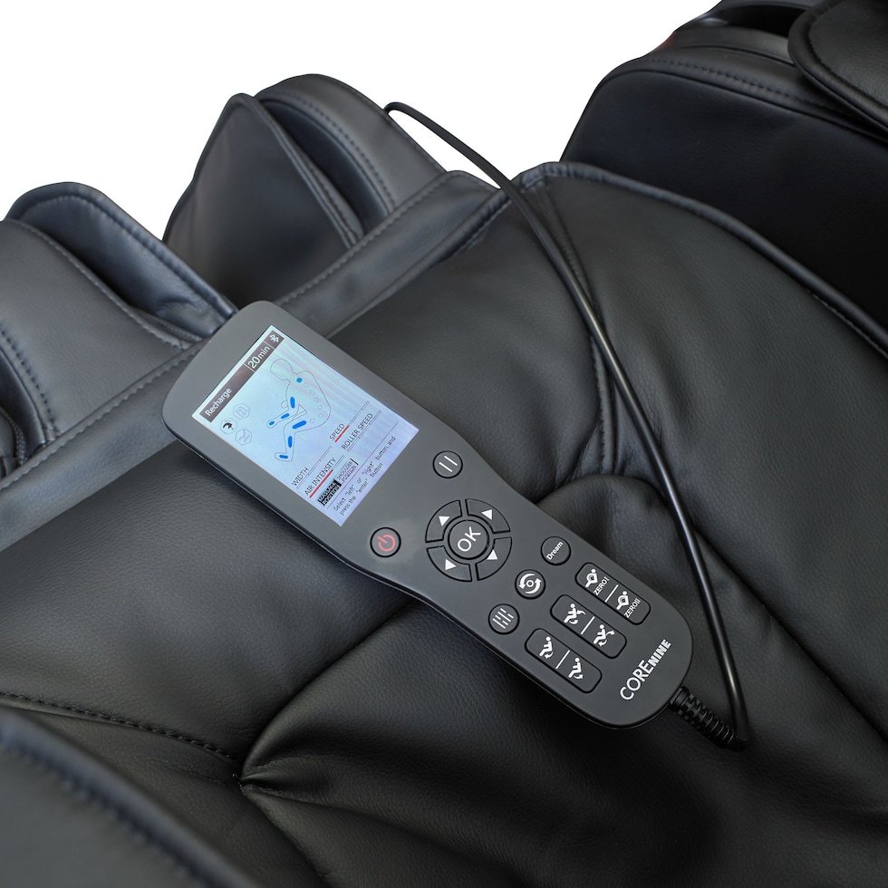 peaceful black massage chair   