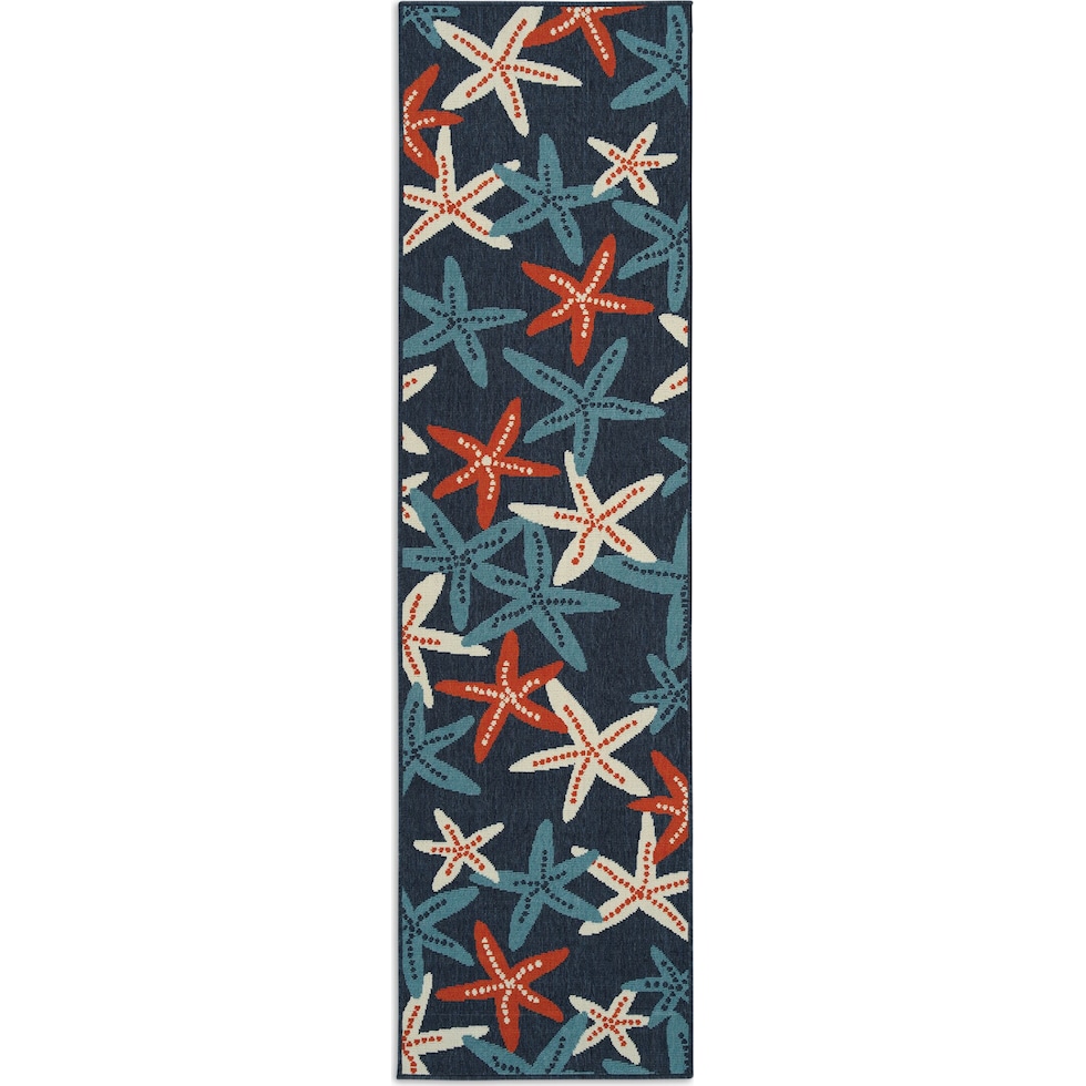 peach blue outdoor area rug   