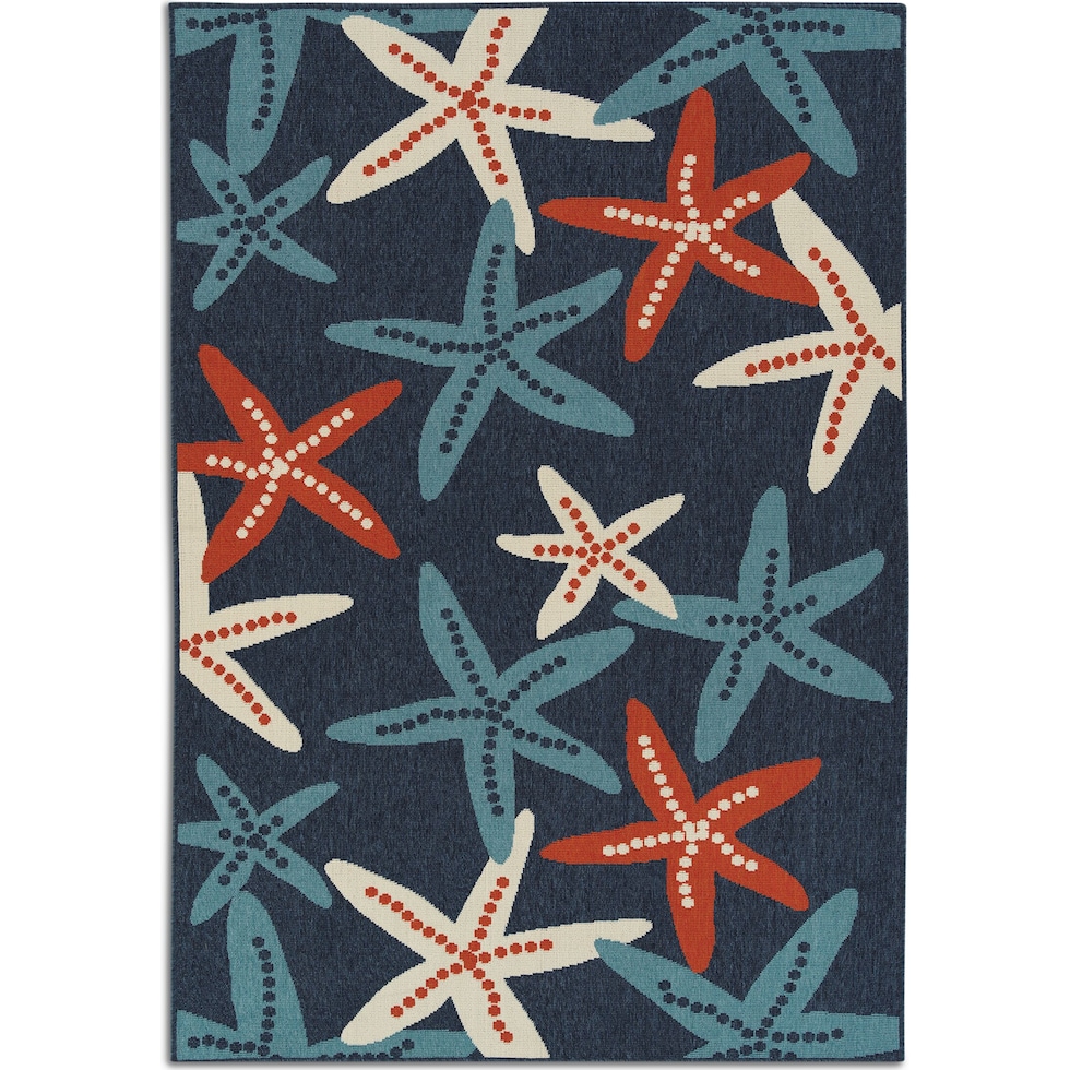 peach blue outdoor area rug   