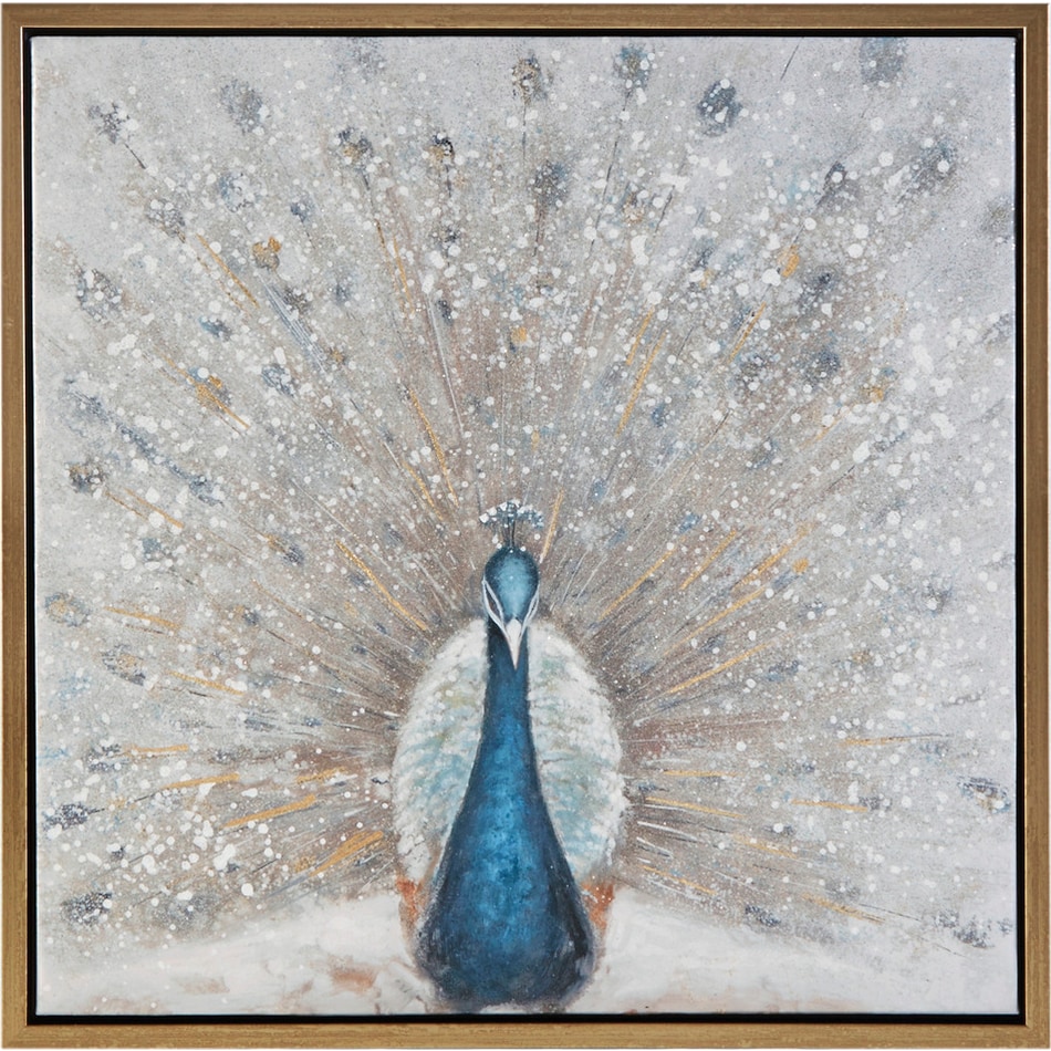 peacock blue wall art   