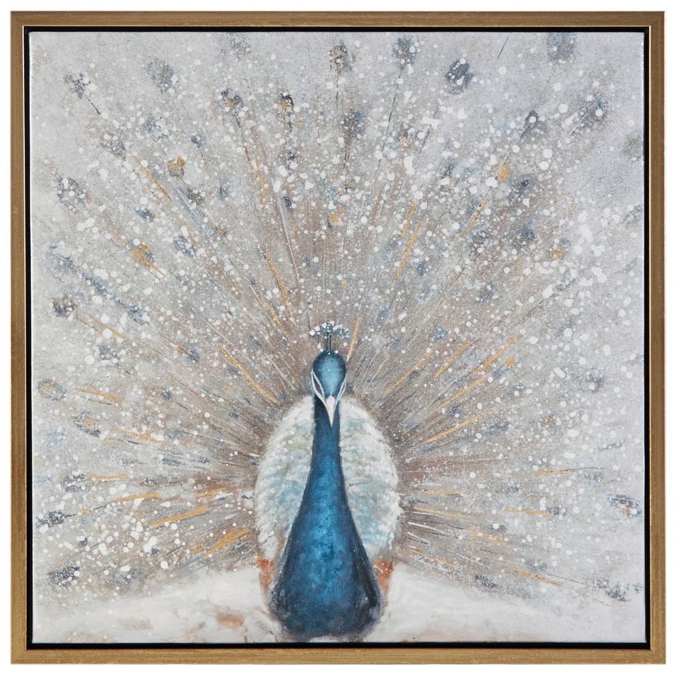 peacock blue wall art   