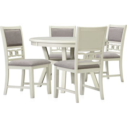 Pearson Dining Table and 4 Dining Chairs - White