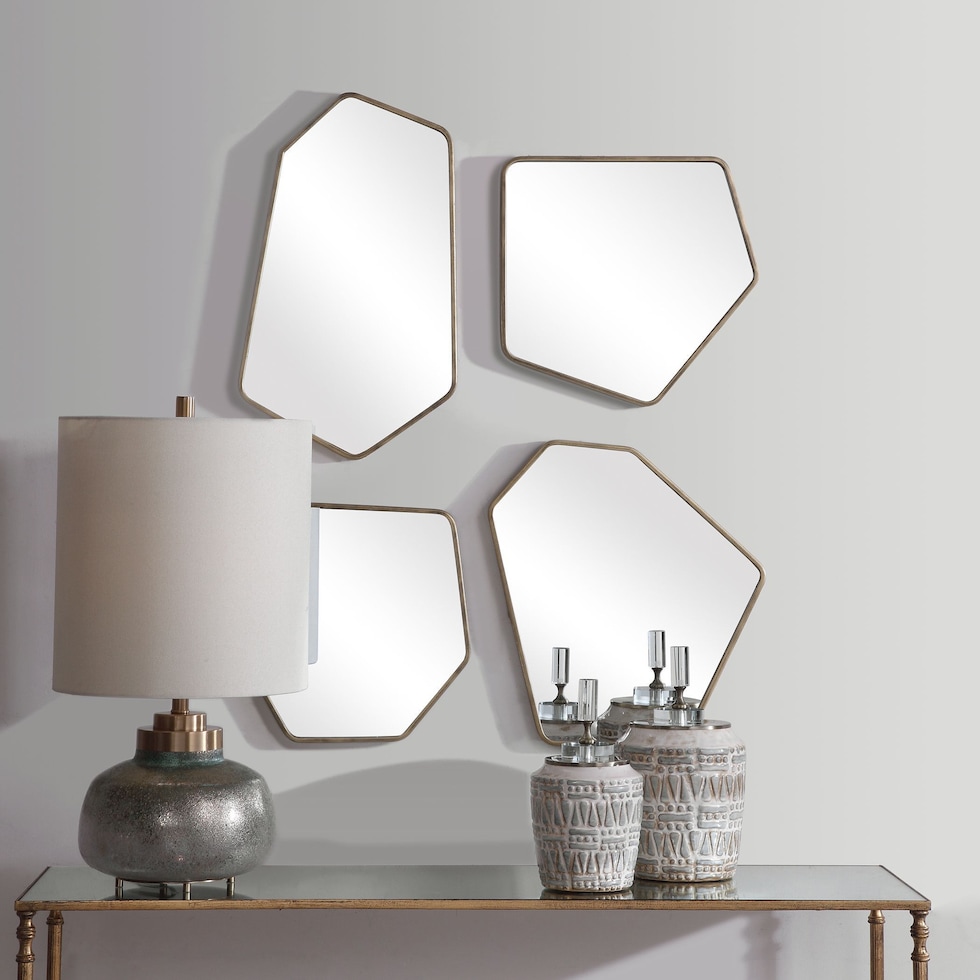 pebbles gold mirror   