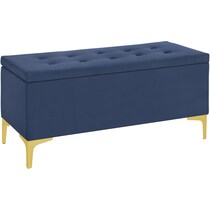 pemberley blue storage bench   