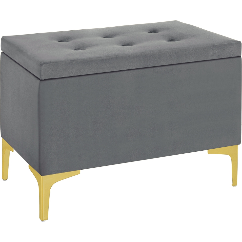 pemberley gray storage bench   