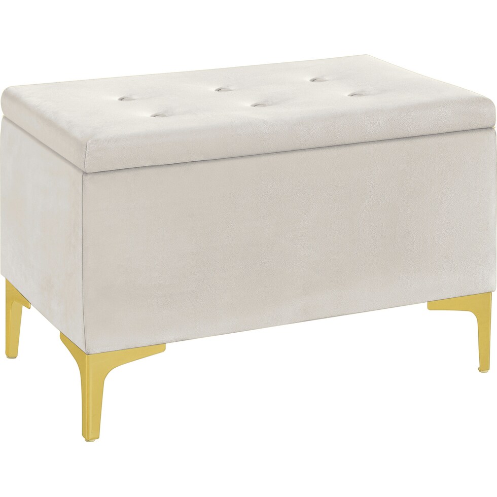pemberley white storage bench   