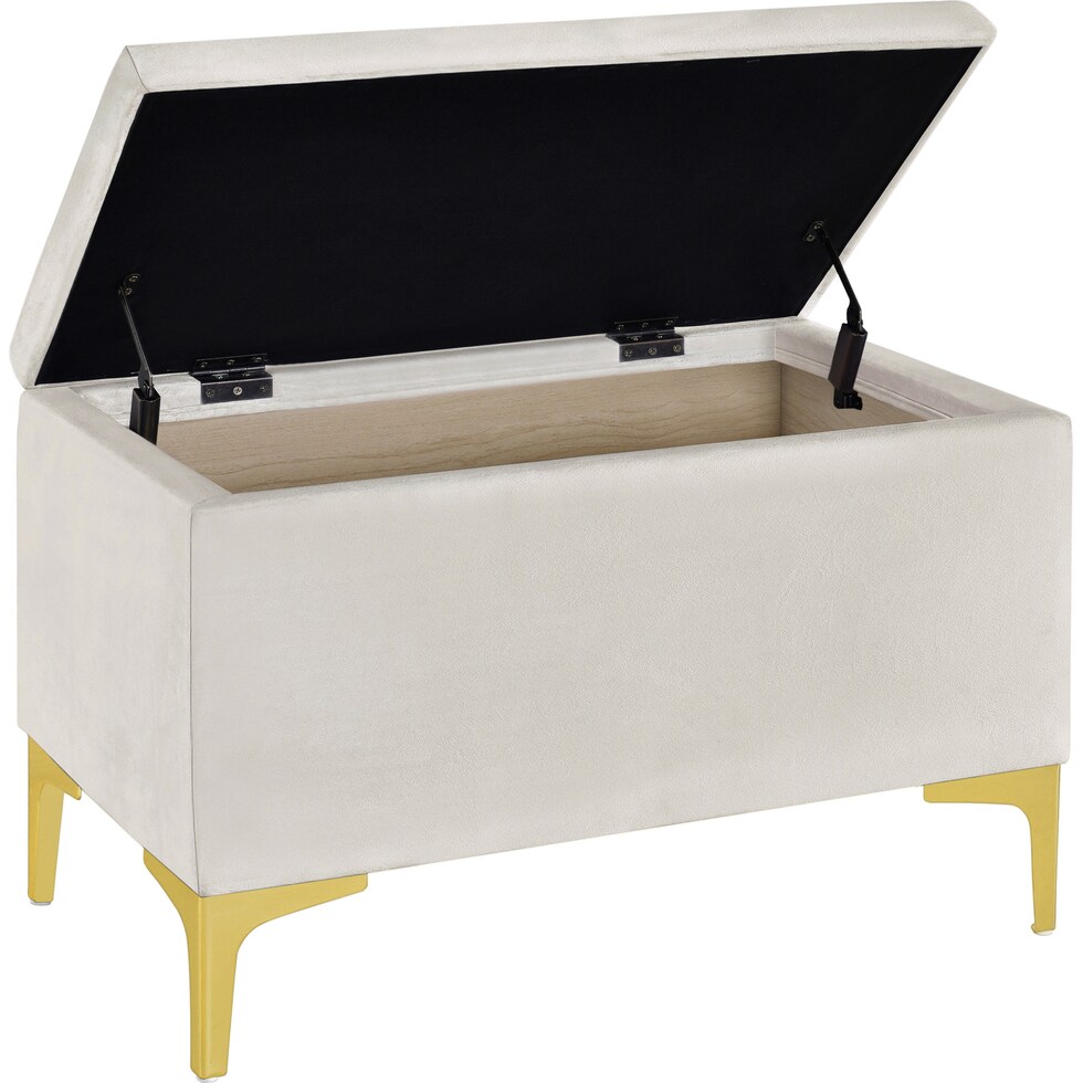 pemberley white storage bench   