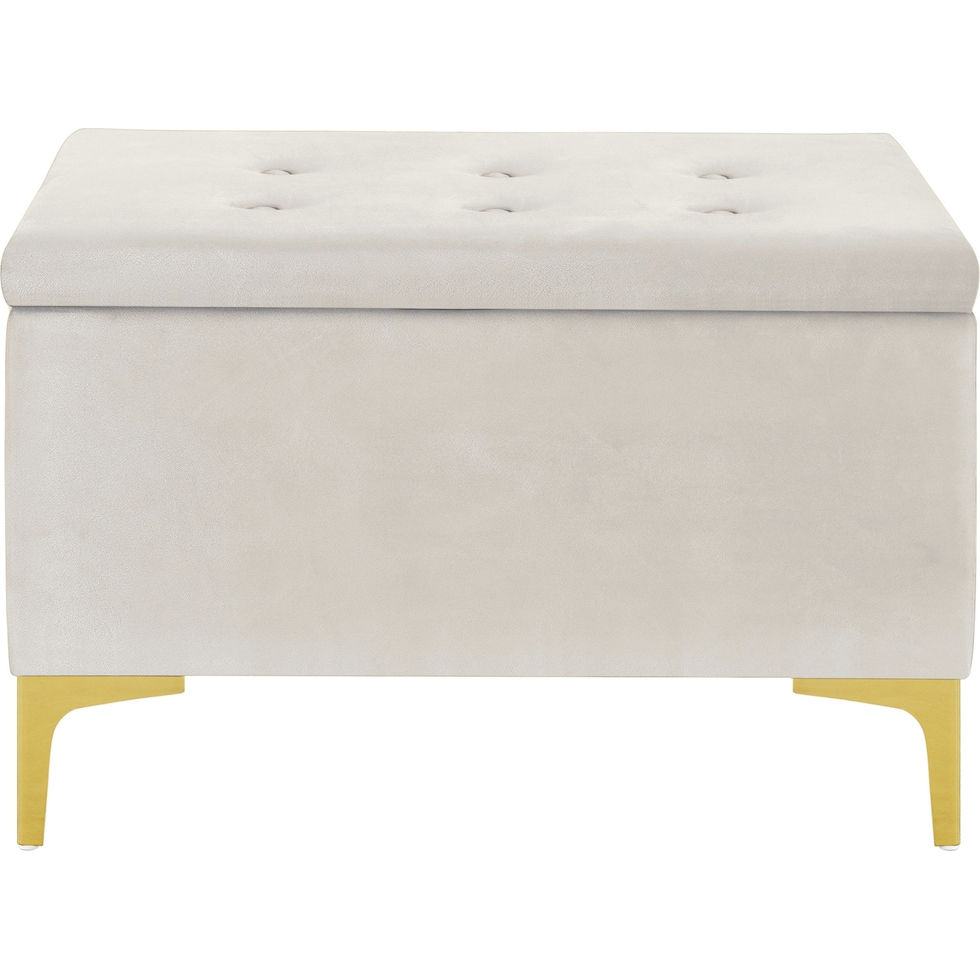 pemberley white storage bench   