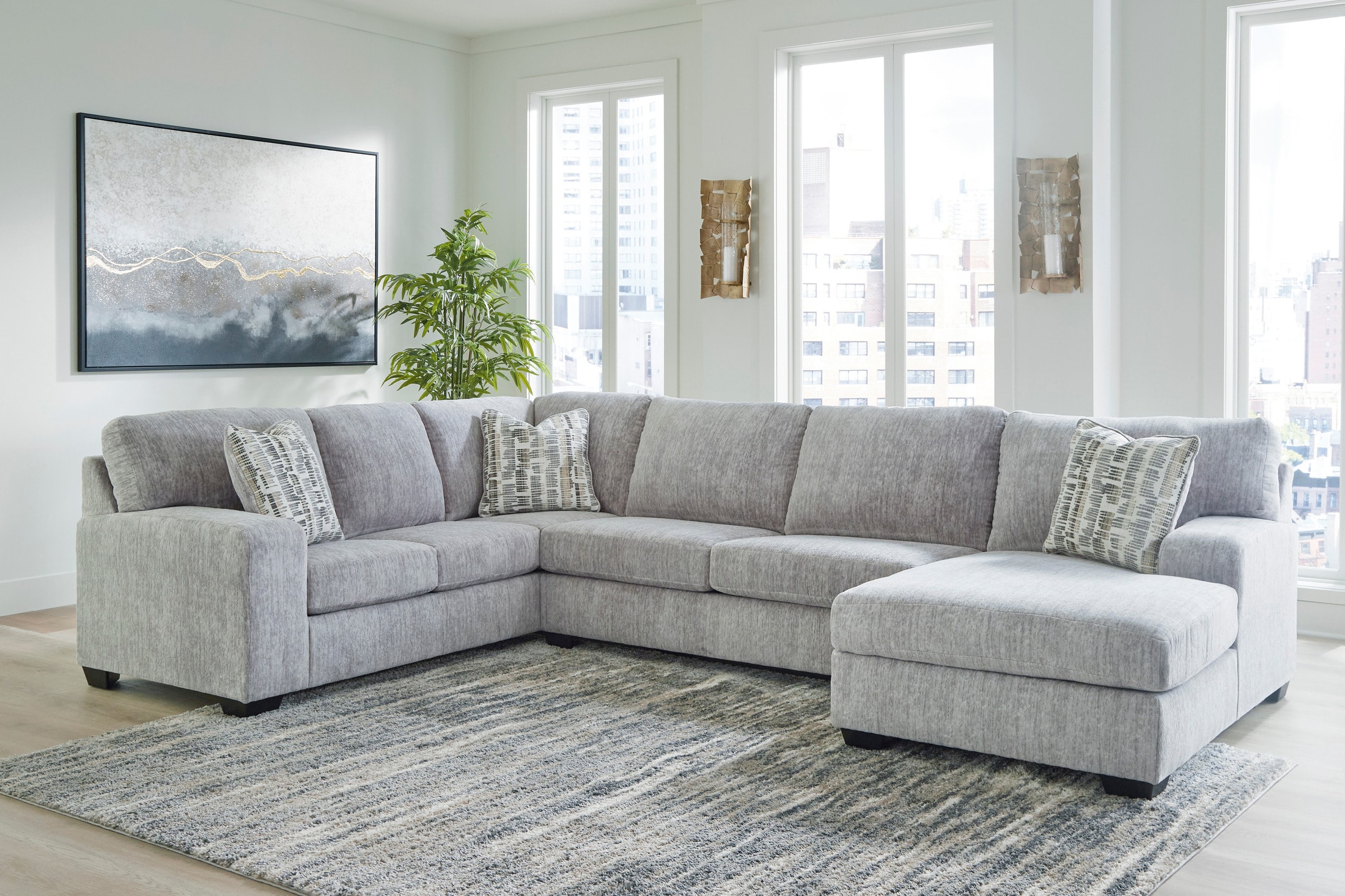 Broyhill Pembrey 3-Piece Sectional with Chaise | Value City