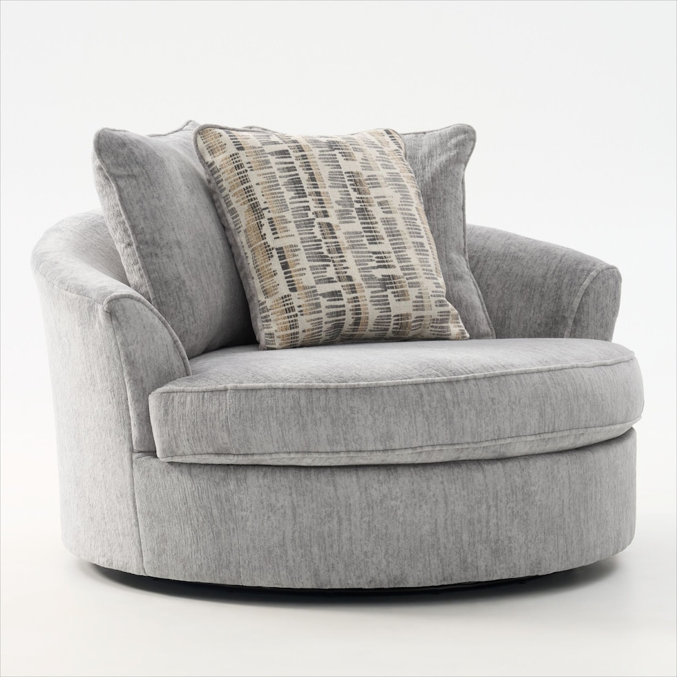 pembrey gray swivel chair   