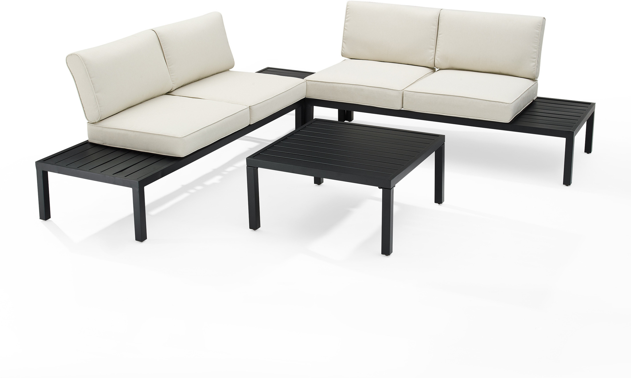 pembroke creme outdoor sectional set   