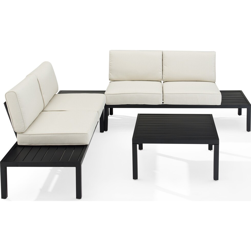 pembroke creme outdoor sectional set   