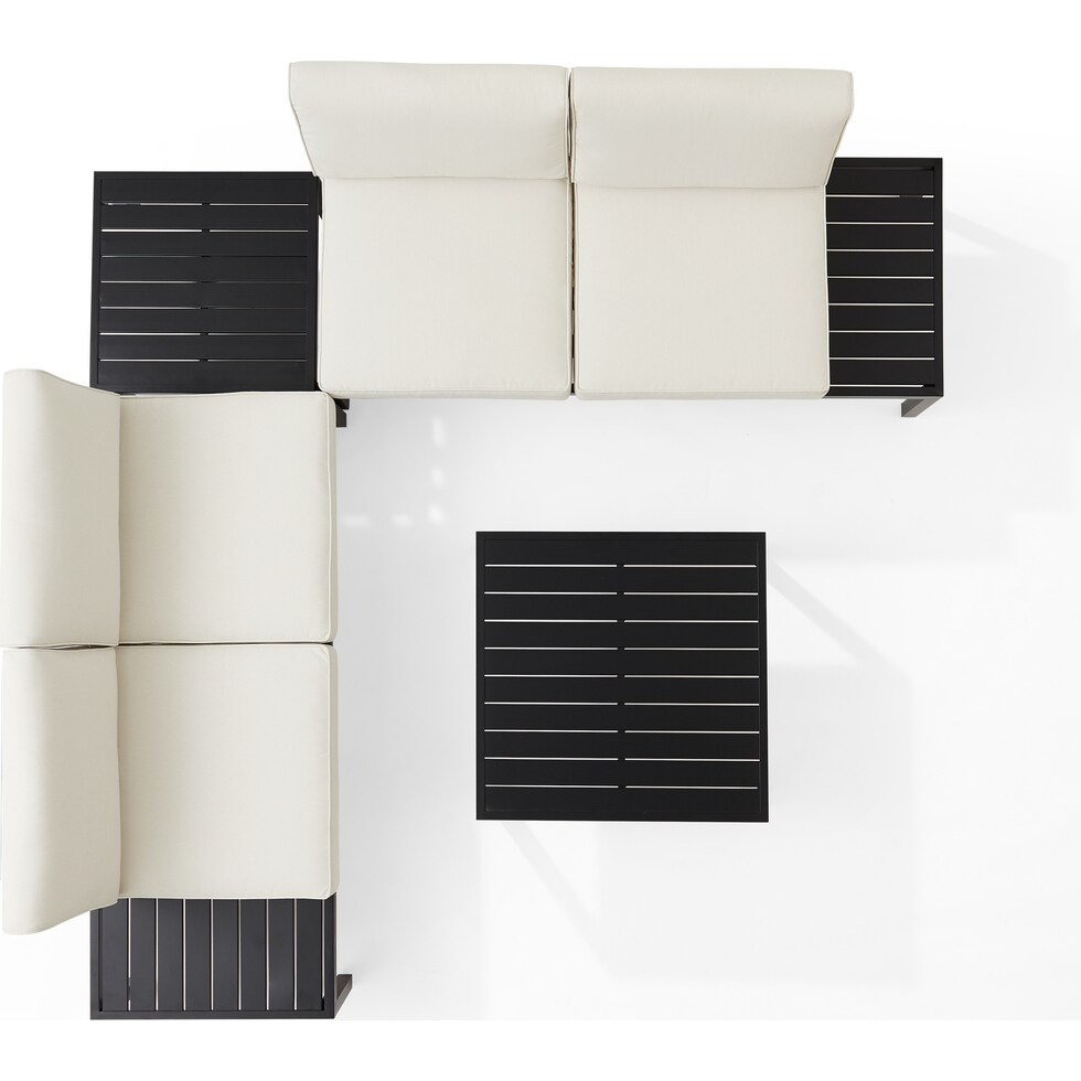 pembroke creme outdoor sectional set   