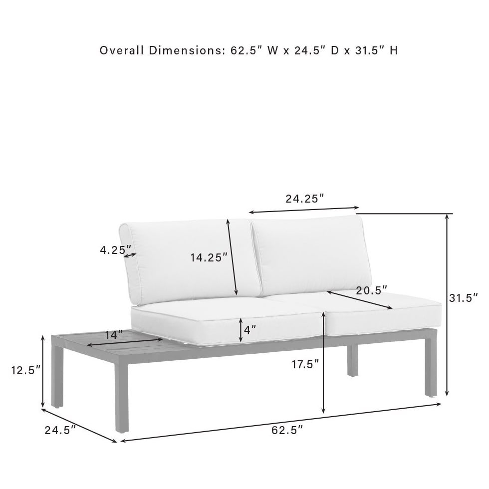 pembroke creme outdoor sectional set   