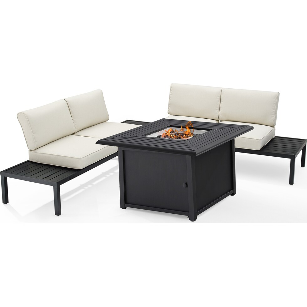 pembroke creme outdoor sectional set   