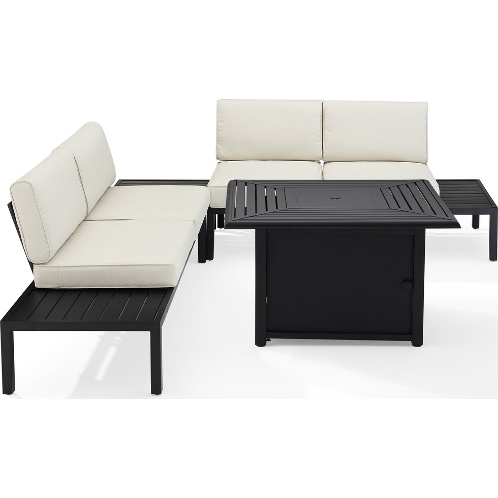 pembroke creme outdoor sectional set   