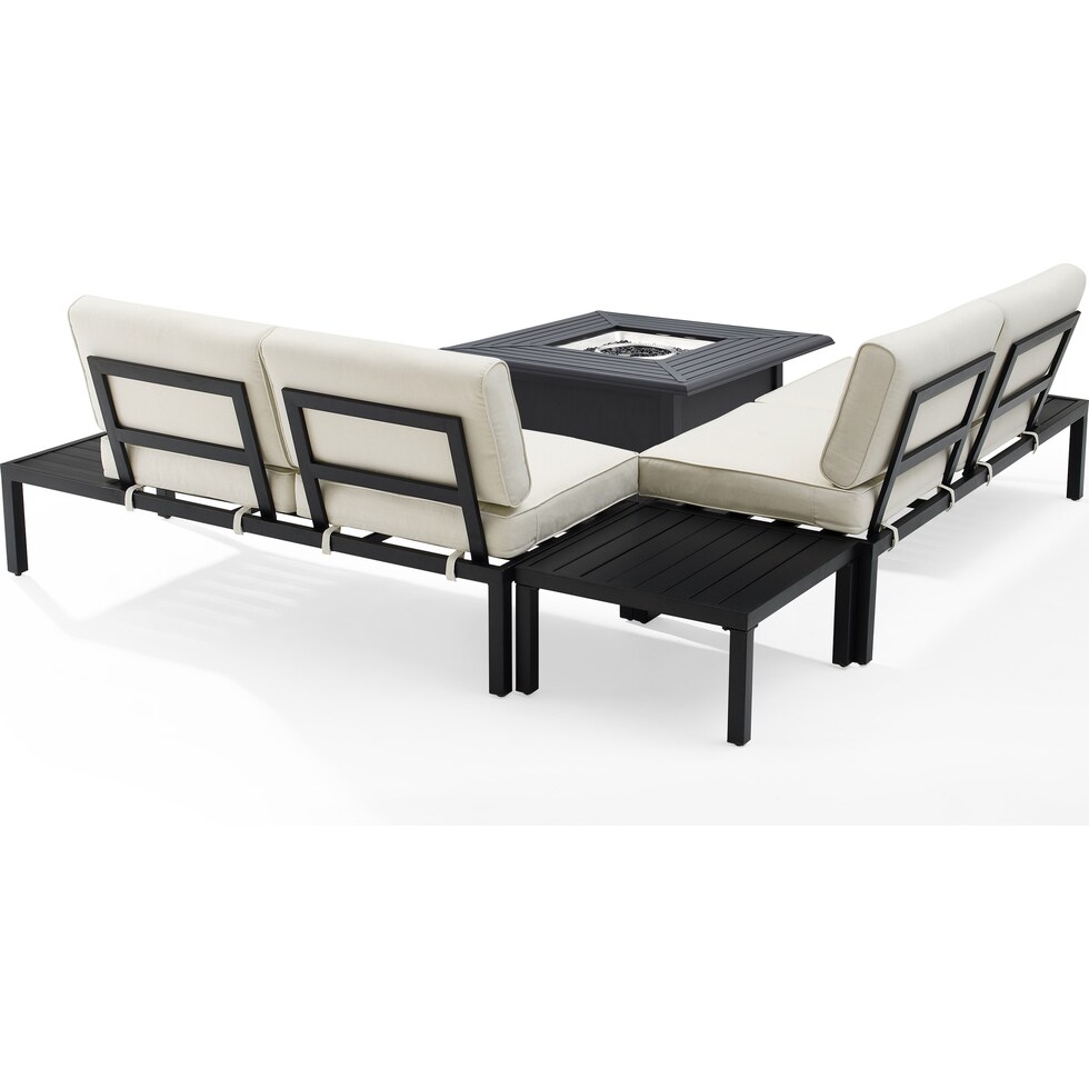 pembroke creme outdoor sectional set   