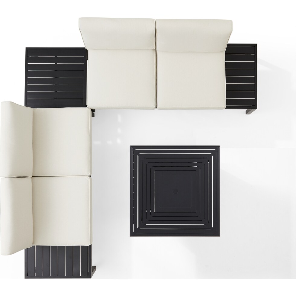 pembroke creme outdoor sectional set   