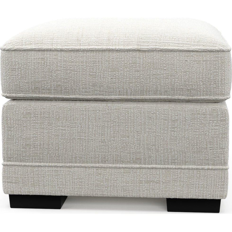 pembroke white ottoman   