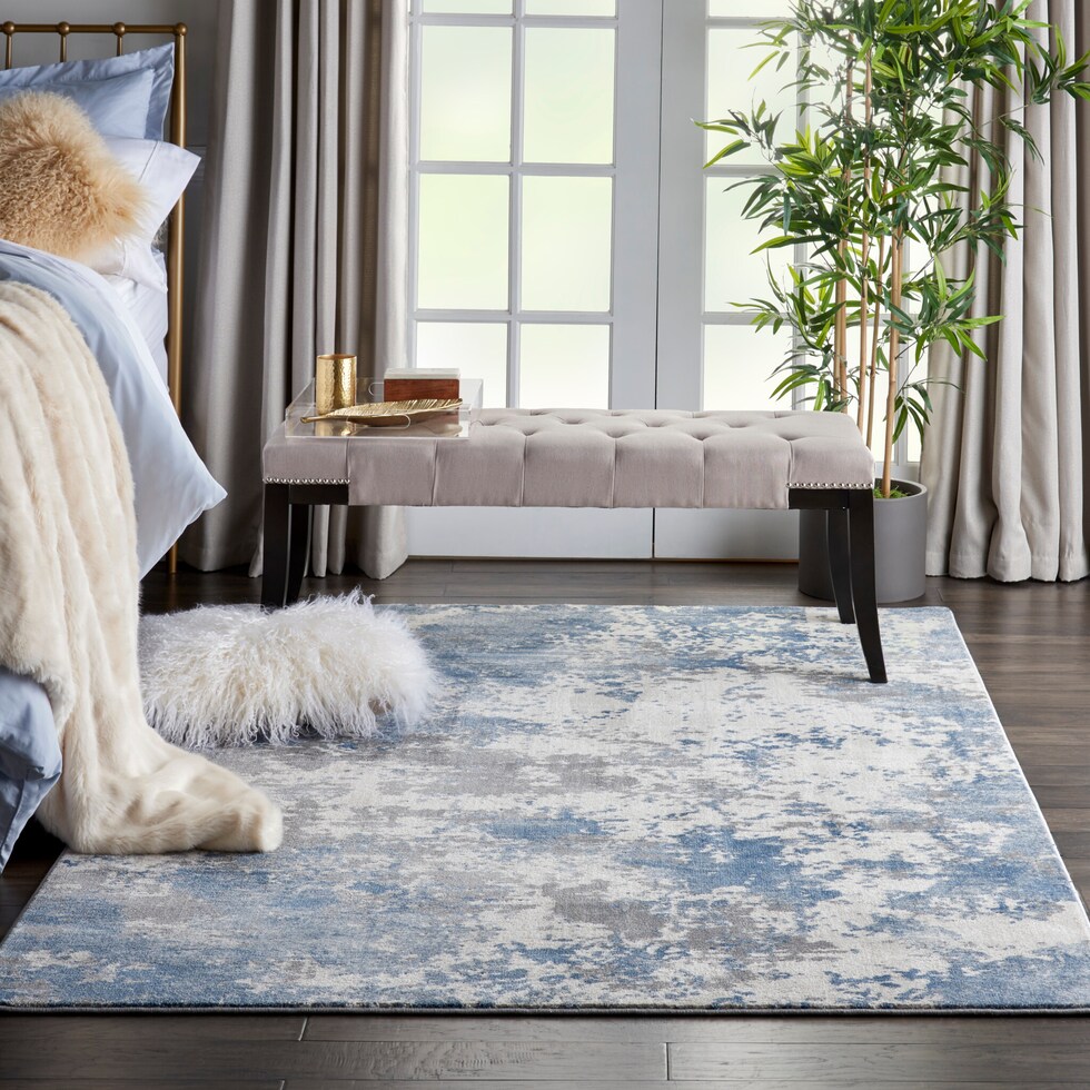 pembrook blue gray area rug  x    