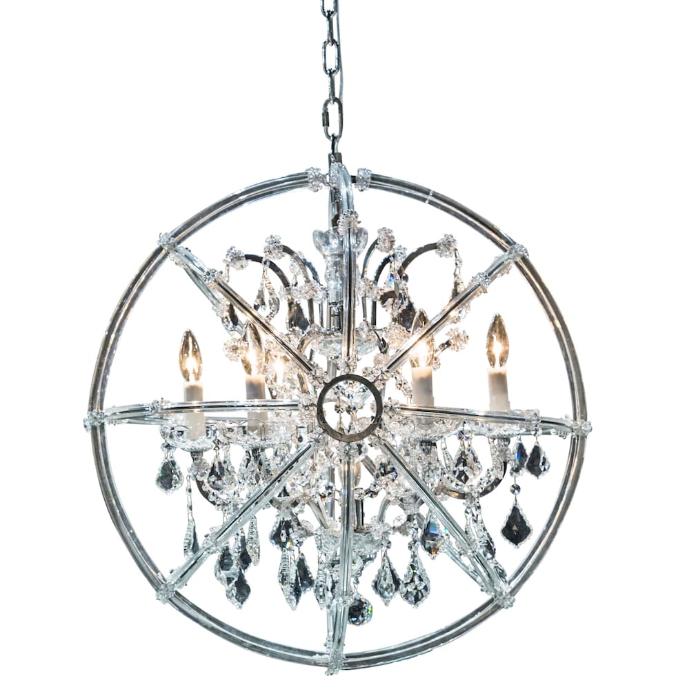 pena silver chandelier   