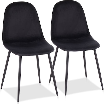 Penny Set of 2 Dining Chairs - Black