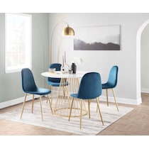 penny blue dining chair   