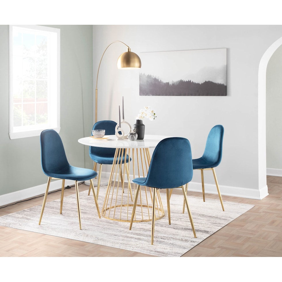 penny blue dining chair   