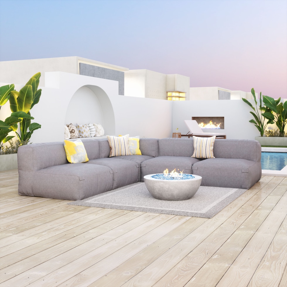 pensacola gray outdoor chair   