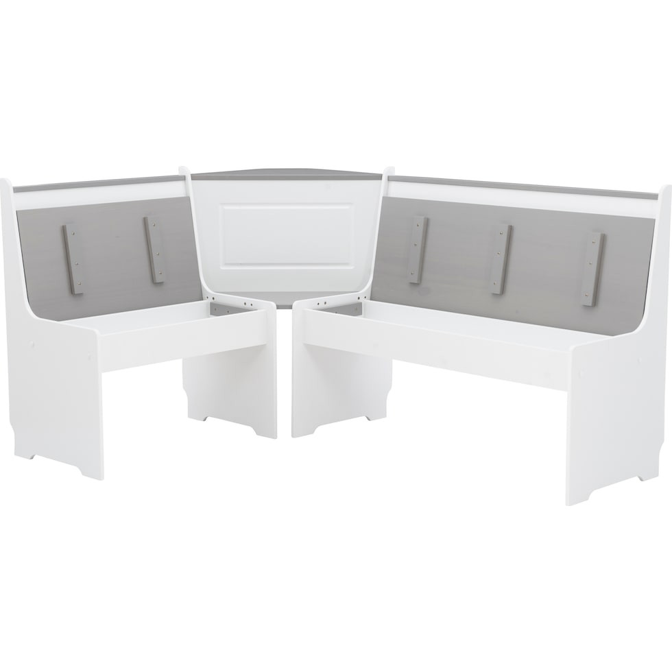 pent gray white corner nook   