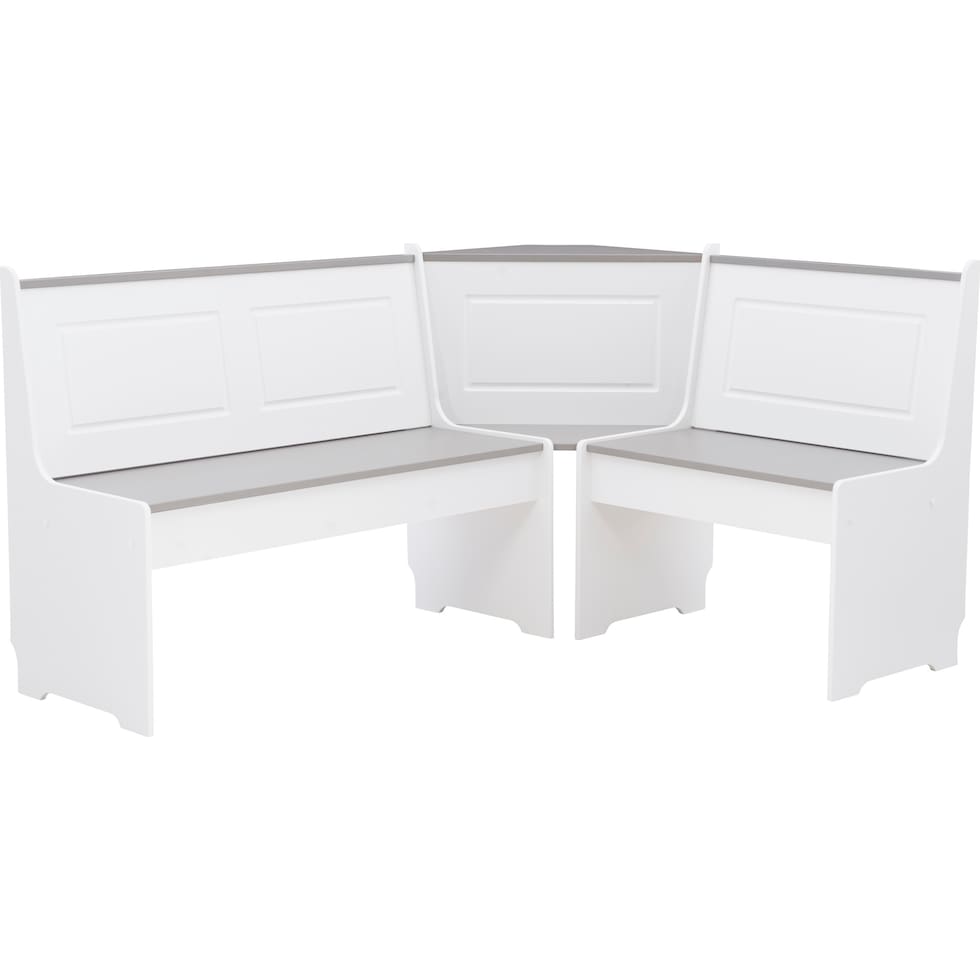 pent gray white corner nook   