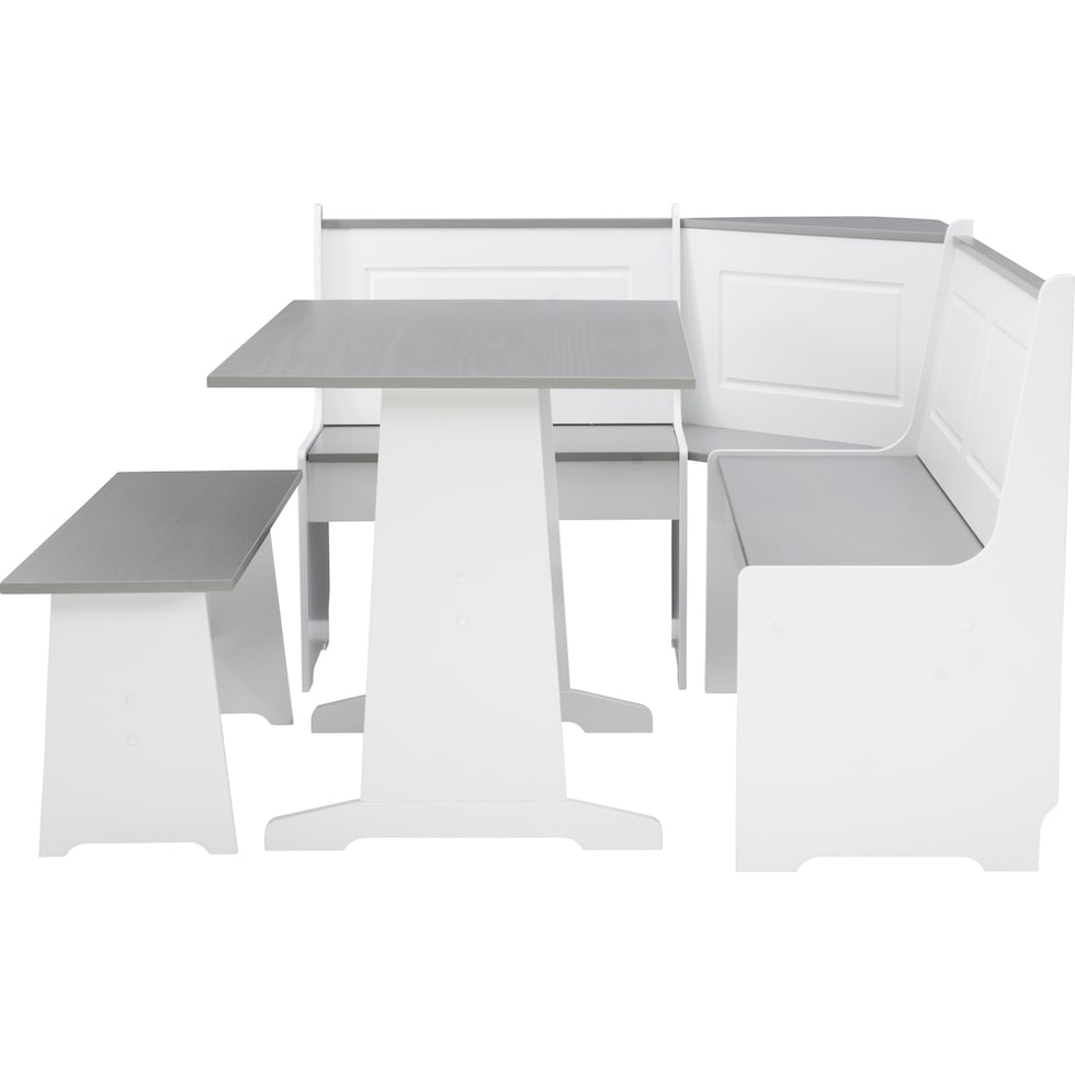 pent gray white corner nook   