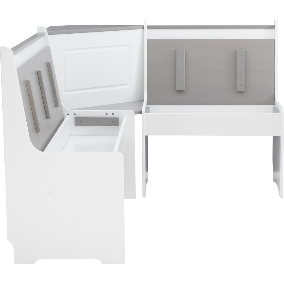 pent gray white corner nook   