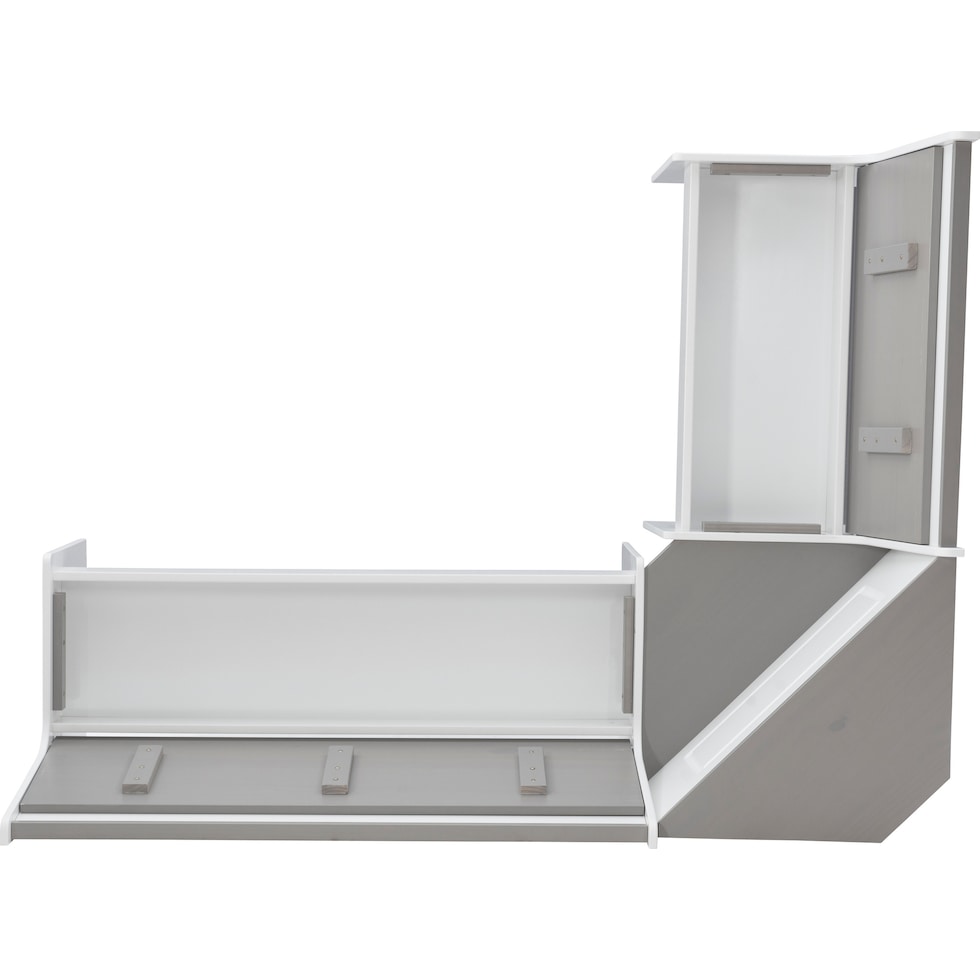 pent gray white corner nook   