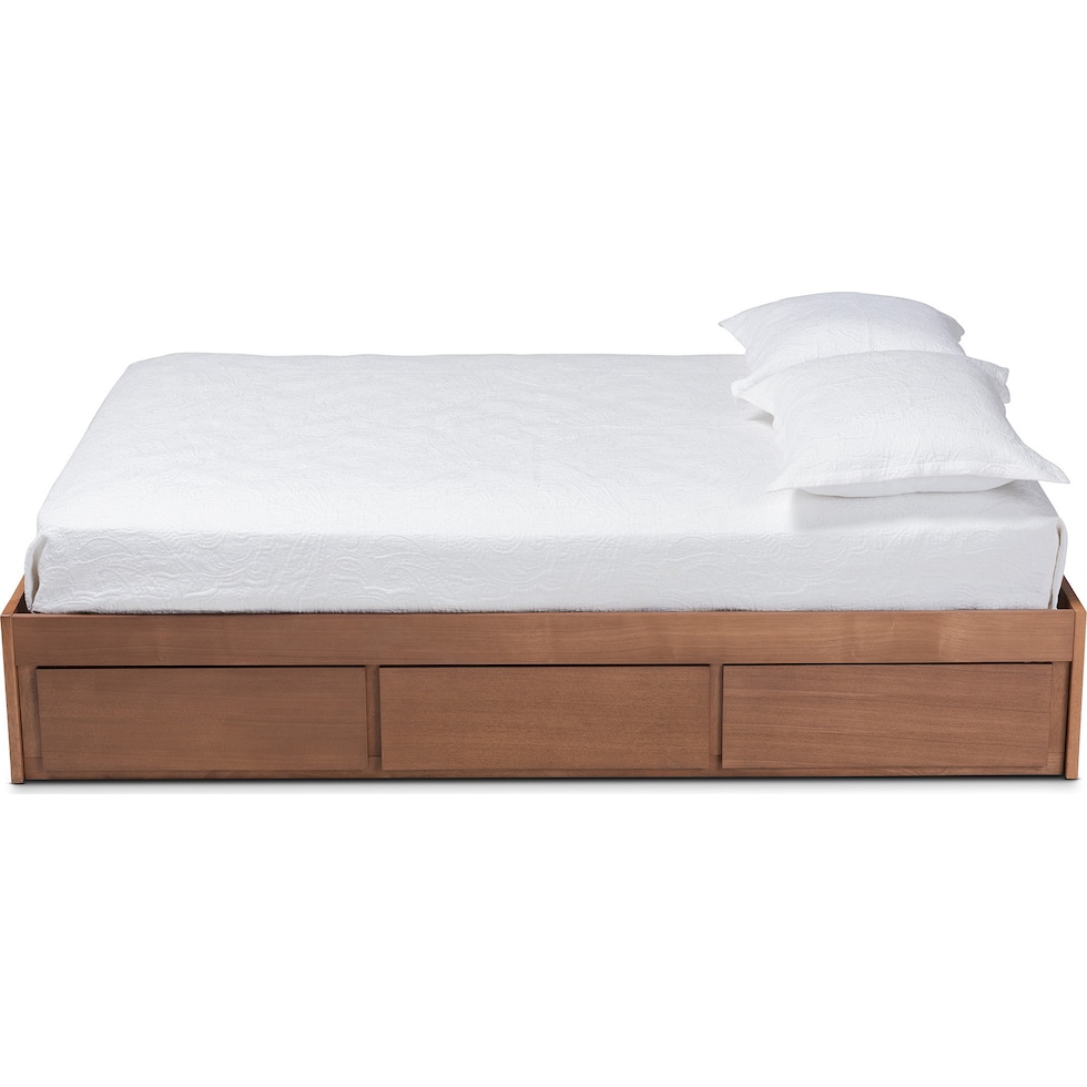 peppa dark brown queen bed   