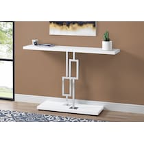 perez white console table   