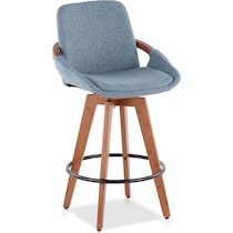 perkins blue counter height stool   